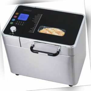 Kalamera Brotbackautomat AntiHaft Topf 18 Programme Touch 600w Edelstahl bis 1kg