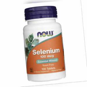 Now Foods Selen Selenium 100 mcg 100 Tabletten