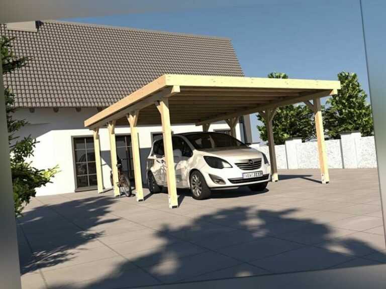 Carport Flachdach AVUS XIV 400 x 600 cm Konstruktionsvollholz KVH Bausatz