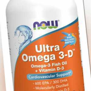 Now Foods, Ultra Omega 3-D™, Omega-3 Fish Oil + Vitamin D-3, 180 Weichkapseln