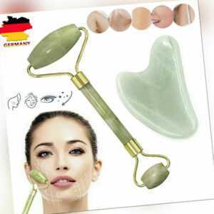 NEU Natürliches Rosenquarz Gua Sha Rosa Kristall Guasha Stein Körper Jade Roller