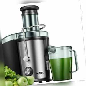 Entsafter Saftpresse Edelstahl 800W BPA Frei Große Öffnung Obst Zentrifugal