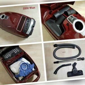 Miele Staubsauger Complete C3 S8 Powerline Rot 2200 Watt mit komplett Zubehör