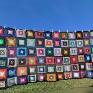 Patchwork Decke Handarbeit 100cm x 200cm