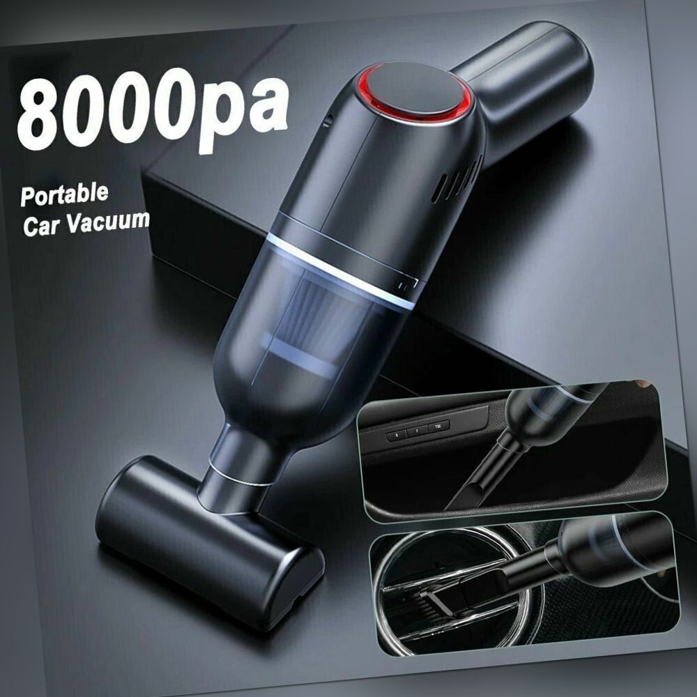 8000PA Kabellos Mini Handstaubsauger Staubsauger Nass&Trocken Akku Sauger 120W
