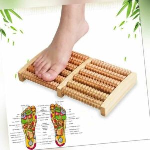 Fussmassageroller Holzwalzen Massagegerät Fußreflexzonen Massage 2er Fuss Rolle