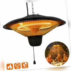 Deckenheizstrahler Infrarotstrahler 1500W Heizgerät Wärmestrahler Heizpilz IP34
