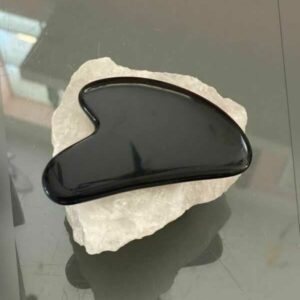 Gua sha Körper-Gesicht Massagestein, Obsidian