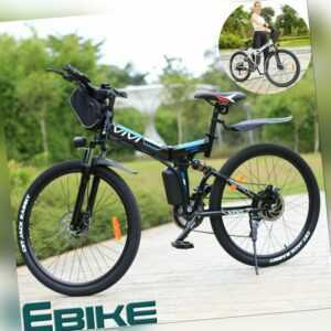 E Mountainbike 26 Zoll Elektrofahrrad E-Bike 250W Shimano 21-Gänge Pedelec ebike