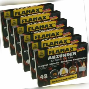 6x 48 Grill-/ Ofenanzünder Holzanzünder Kaminanzünder Kohlenanzünder Ofen