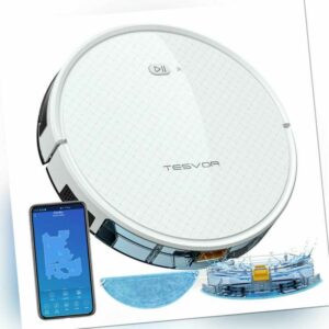 Tesvor X500Pro Saugroboter Wischfunktion Sauger Wischmopp +350ML Wassertank