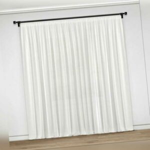 Gardinen Stores Vorhang mit Kräuselband -Bleibandabschluss -Weiß -Transparent