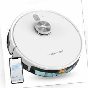 Tesvor New Saugroboter Staubsauger Wischfunktion Nass Tierhaare APP WLAN Alexa