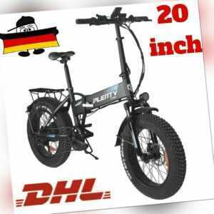 Elektrofahrrad 20 Zoll Fat Tire E-Bike Mountainbike 500W Motor Shimano Pedelec