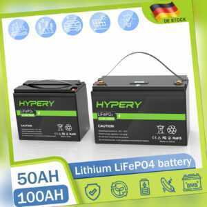 Lithium LiFePO4 Batterie 12V Akku 150Ah 100Ah 50Ah 30Ah BMS Solar Wohnmobil Boot