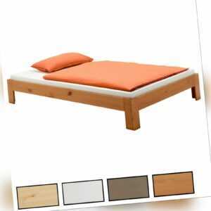 Futonbett Einzelbett Doppelbett Holzbett Bettgestell Kiefer massiv versch. Farbe