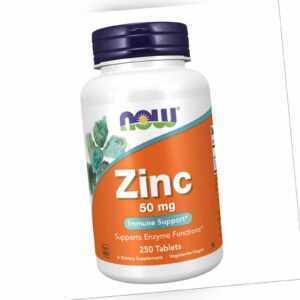Now Foods Zinc 50mg 250 vegane Tabletten hochdosiert Zink