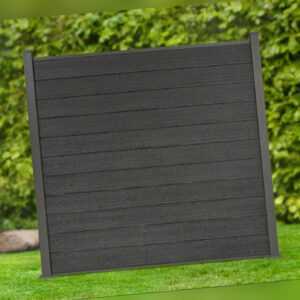 WPC Zaun Eleganz Anthrazit Sichtschutz Gartenzaun Windschutz Blickdicht 180x180