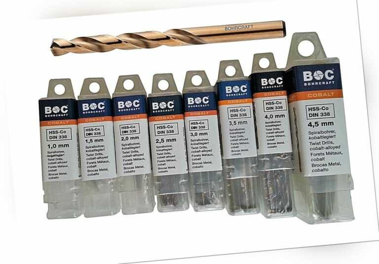 Metallbohrer Edelstahl Bohrer Cobalt Spiralbohrer HSS E Co5 /V2A  10er Pack BC