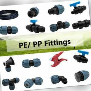PE-Fitting Verschraubung für PE-Rohr Klemmverbinder Brauch-|Trinkwasser Winkel |