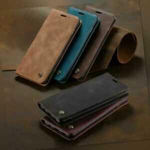 Hülle Samsung Galaxy Leder Magnet Handy Tasche Schutz Flip Case Etui Wallet S22