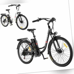 NEU- Elektrofahrrad E-Bike Pedelec 26 Zoll 7-Gang Mittelmotor 36V 250W schwarz