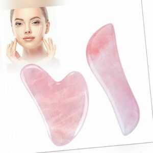 Guasha Set Rosenquarz Gua Sha Stein Rosa Massage Werkzeug Geschenk für Frauen