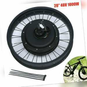 Electric Bike 48V 1000W Hub Motor Conversion Kit 20x4in Rear Drive Flywheel