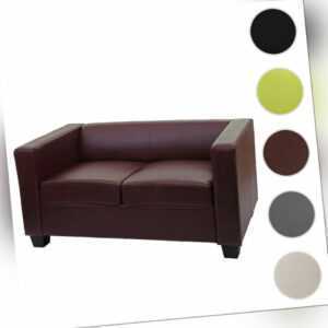 2er Sofa Loungesofa Couch Lille Kunstleder Leder Mikrofaser Textil