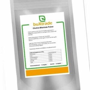 Choline Bitartrate Pulver | Non-GMO | Cholin | Vitamin B4 | verschiedene Größen