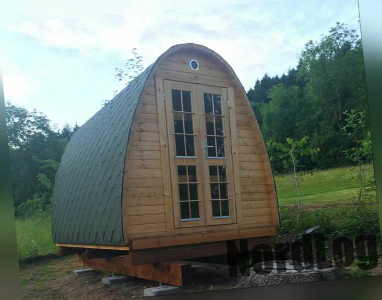 NordLog Sauna Pod 2,4 x 4,0m Gartensauna Saunahaus Saunahütte Außensauna Sauna