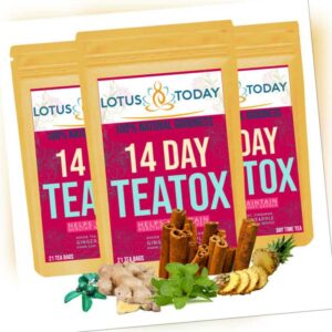 TEATOX 3ER-PACKUNGEN Detox Tee kein * Abführmittel Diät Tee, Abnehmen Gewichtsverlust Kräutertee