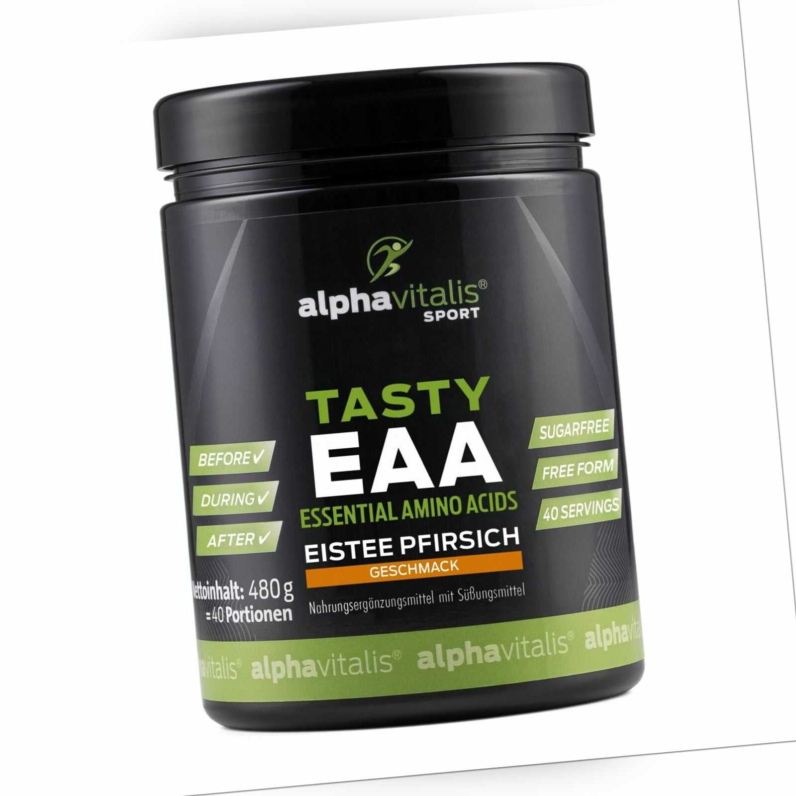 EAA Pulver 480g hochdosiert + vegan - 8 essenzielle Aminosäuren - Instant EAAs