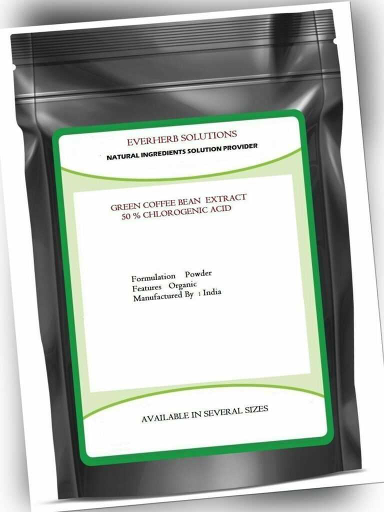 Grüner Kaffeebohnen-Extrakt-Pulver (50 % Chlorogensäure) natürlich organisch