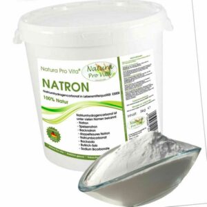 Natron Lebensmittelqualität Natura Pro Vita 100% reines Natronpulver 5kg Eimer