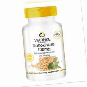 Nattokinase 100 mg - 250 Tabletten für 250 Tage - 2000 FU | Warnke Vitalstoffe