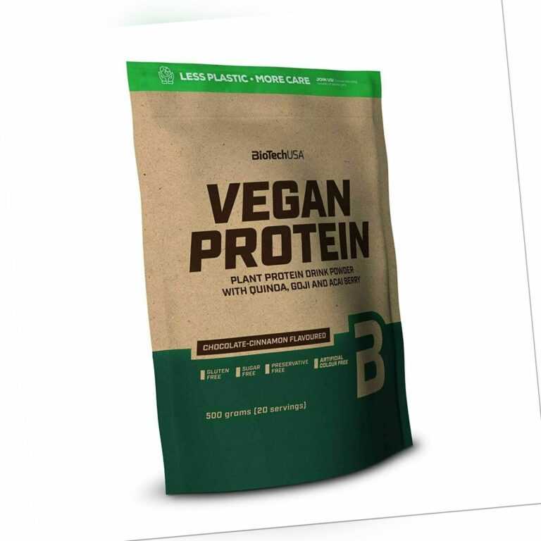 Vegan Protein 38,90€/kg BioTech USA 500g mit Quinoa Goji und Acai Berry