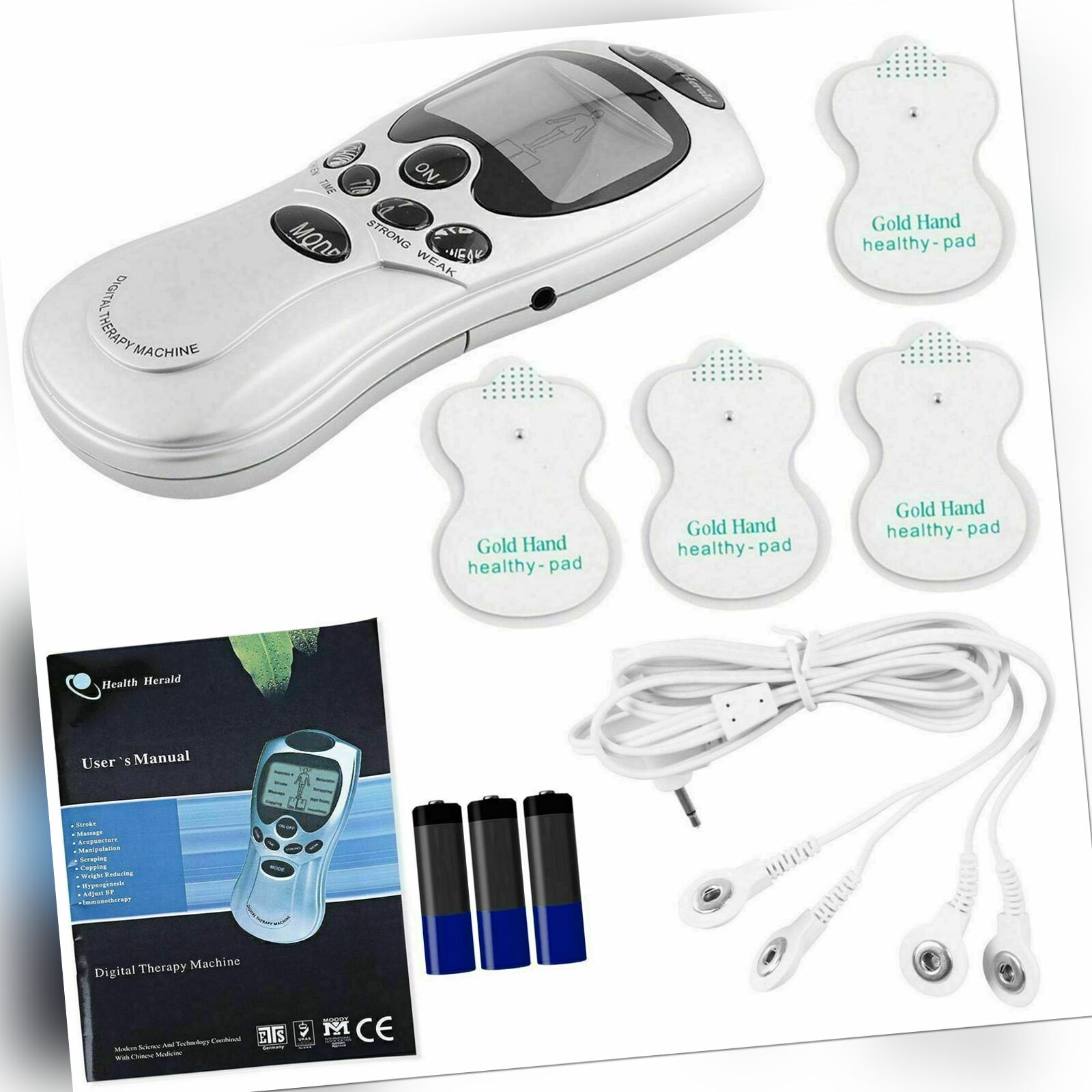 Digital Full Body Reizstromgerät Elektrische Massagegerät Therapy mit 4 Pads Mat
