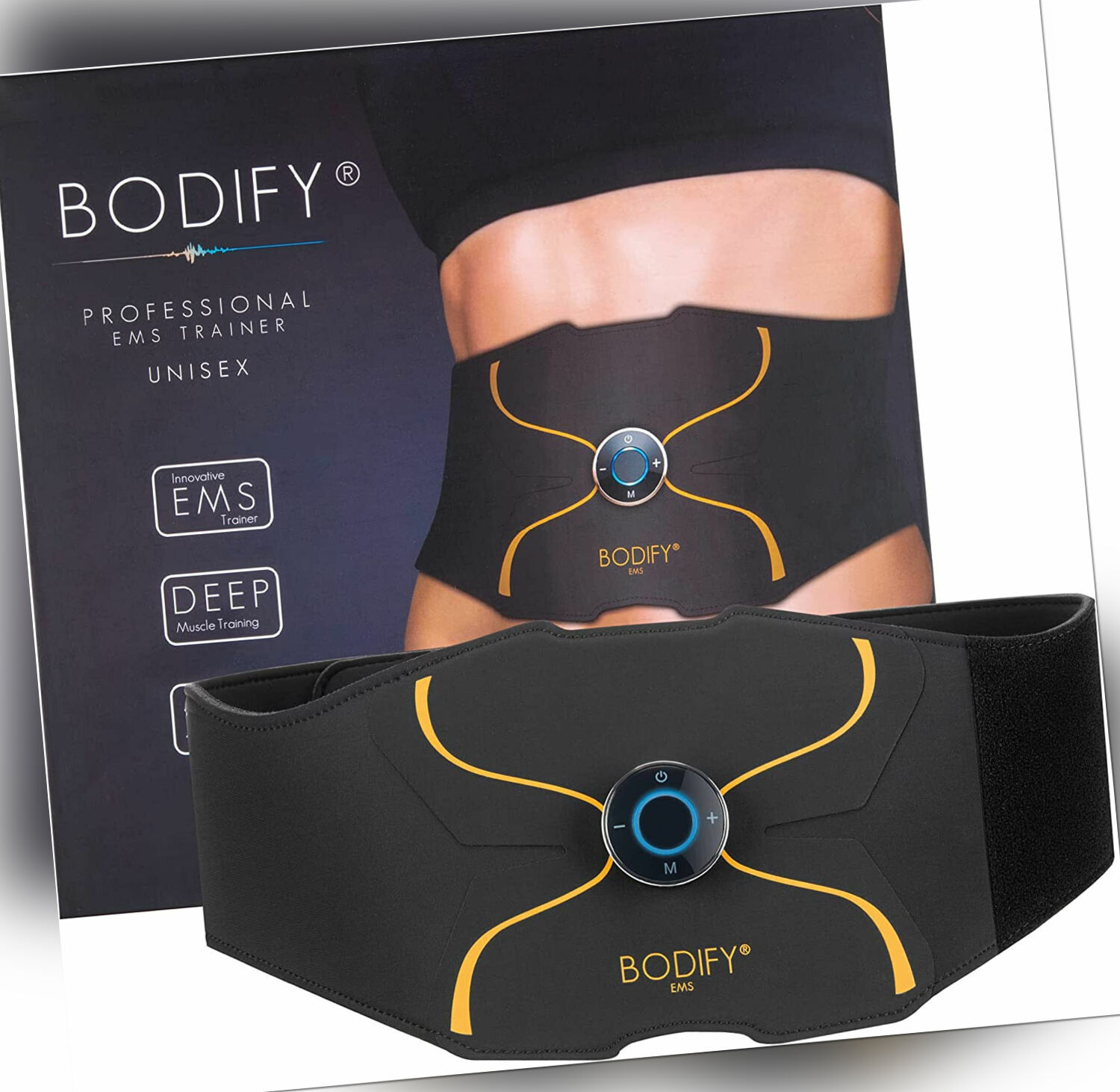 Bodify® EMS Bauchtrainer Pro - Stimulationsgerät Bauch Muskeln - Muskelaufbau