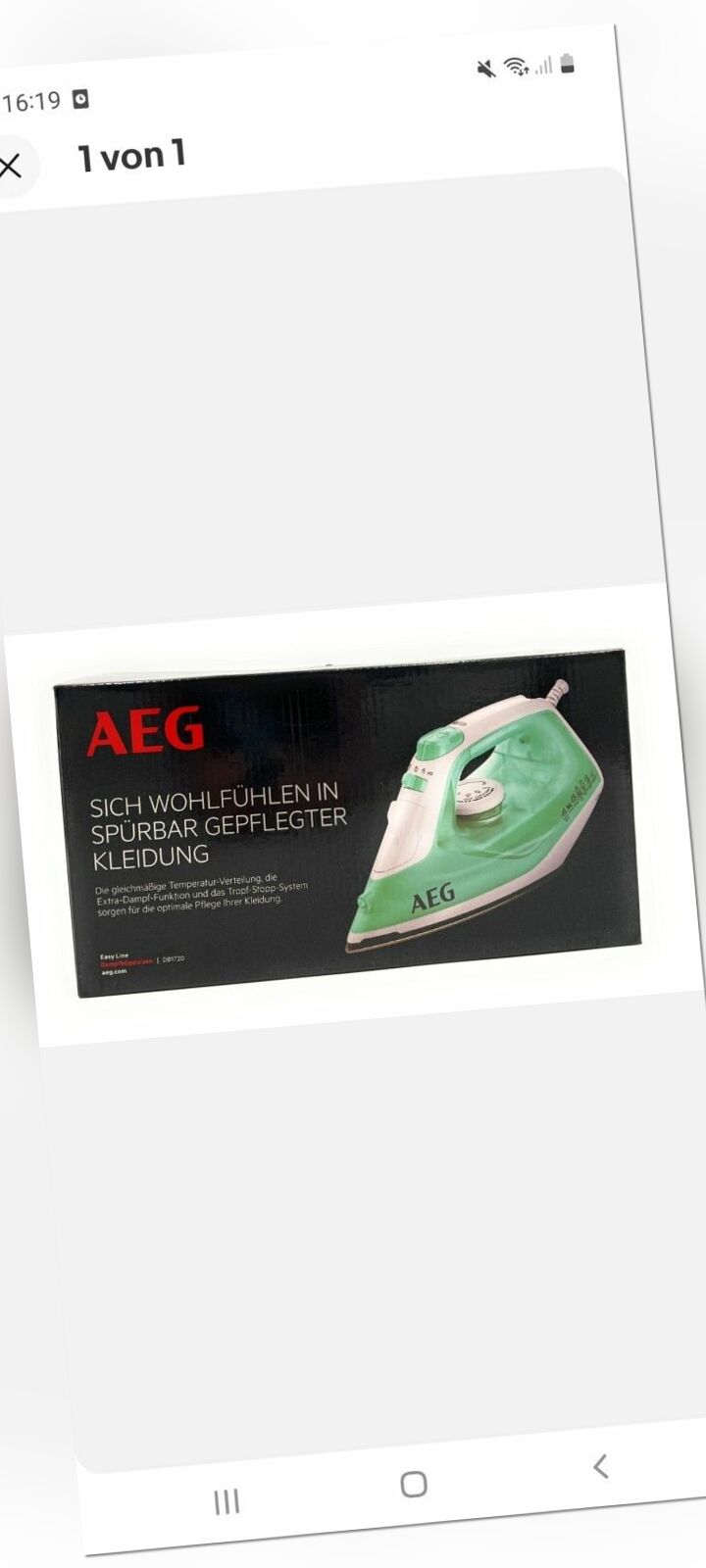 AEG DB1720 Easyline 2200W Bügeleisen - Aqua Mint
