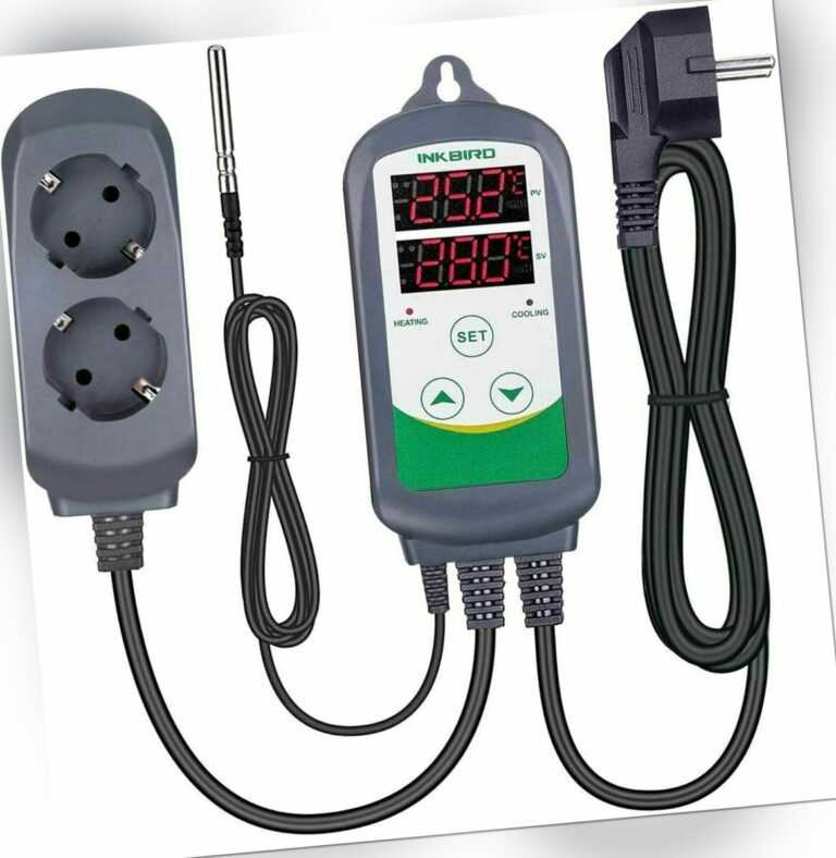 Digital Temperaturregler Thermostate Temperaturschalter Heizen Kühlen 220V Temp