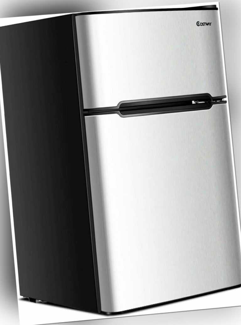 90L Kühlschrank Gefrierschrank Mini-Kühlschrank mit 27L Gefrierfach&Thermostat