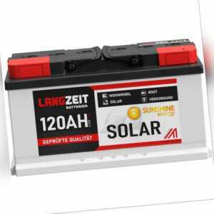 Solarbatterie 12V 120AH Wohnmobil Batterie Bootsbatterie Solar Batterie 100AH