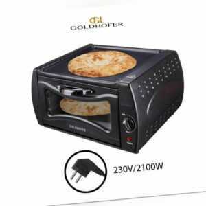 Pizza Design Ofen Grill - auch Tandoor Chapati Lahmacun Brot - 2100 Watt Power