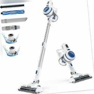 4 in 1 Staubsauger Akku Handstaubsauger kabellos beutellos Wandladestation 22Kpa