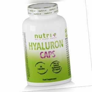 Hyaluronsäure Kapseln hochdosiert - 500mg Hyaluron Pulver für Kollagen - vegan
