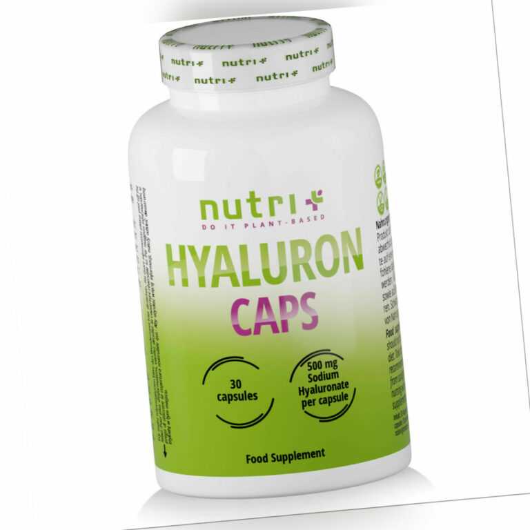 Hyaluronsäure Kapseln hochdosiert - 500mg Hyaluron Pulver für Kollagen - vegan