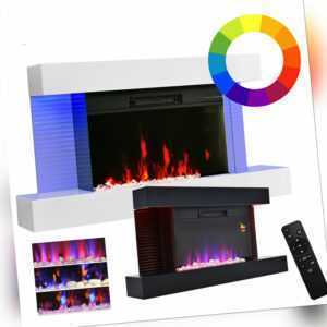 Design Elektrokamin Standkamin Heizlüfter Elektrischer Kamin LED Flammeneffekt