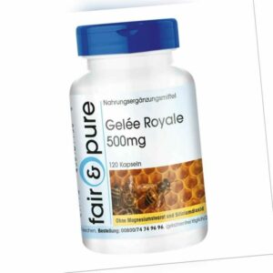 Gelée Royale 500 mg - 120 Kapseln - standardisiert auf 4% 10-HDA | fair & pure