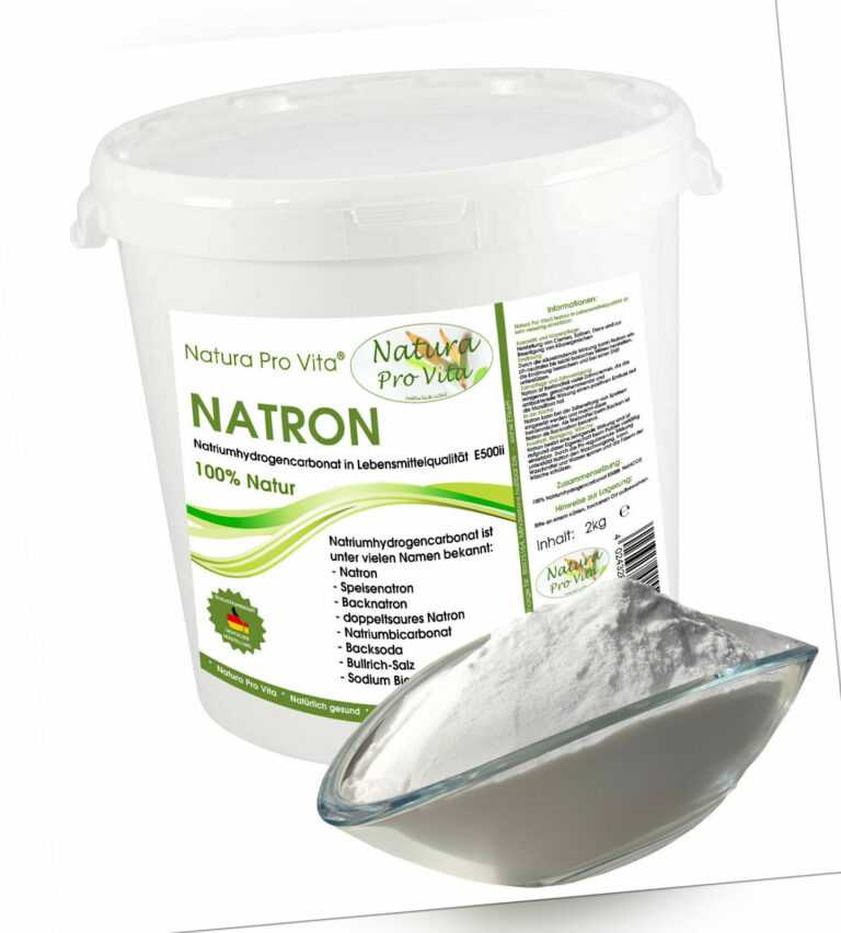 Natron Lebensmittelqualität Natura Pro Vita 100% reines Natronpulver 2kg Eimer